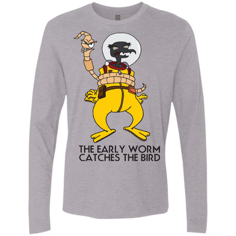 T-Shirts Heather Grey / Small The Early Worm Catches The Bird Men's Premium Long Sleeve
