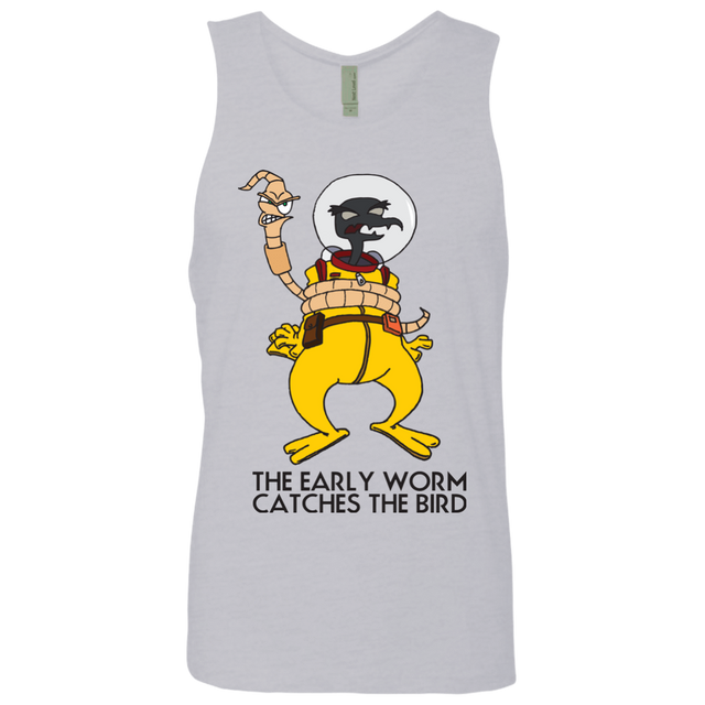 T-Shirts Heather Grey / Small The Early Worm Catches The Bird Men's Premium Tank Top
