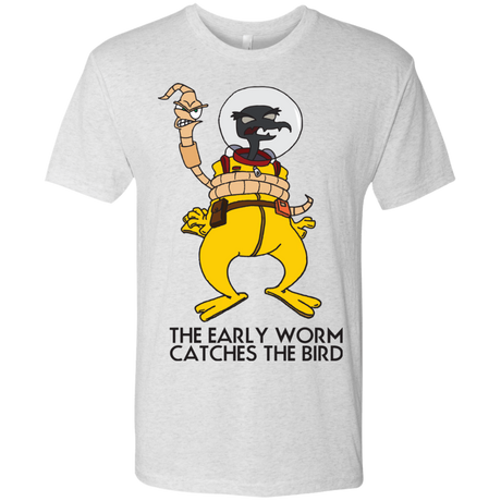 T-Shirts Heather White / Small The Early Worm Catches The Bird Men's Triblend T-Shirt