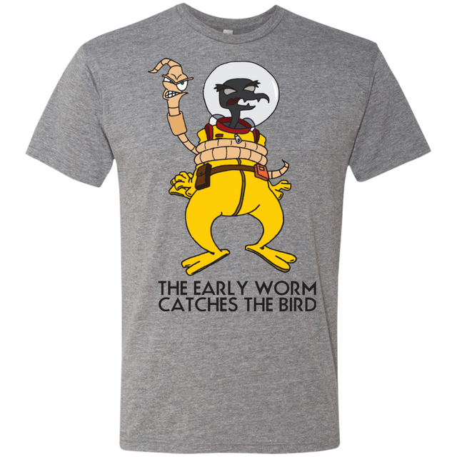 T-Shirts Premium Heather / Small The Early Worm Catches The Bird Men's Triblend T-Shirt