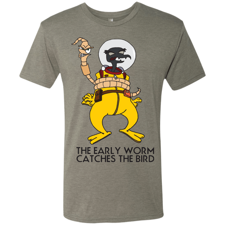 T-Shirts Venetian Grey / Small The Early Worm Catches The Bird Men's Triblend T-Shirt