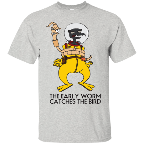 T-Shirts Ash / Small The Early Worm Catches The Bird T-Shirt