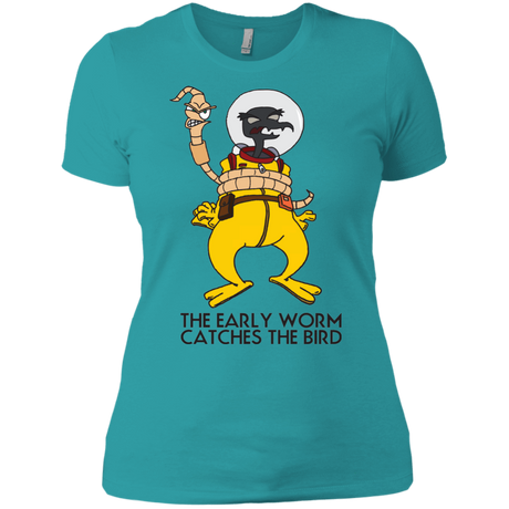 T-Shirts Tahiti Blue / X-Small The Early Worm Catches The Bird Women's Premium T-Shirt