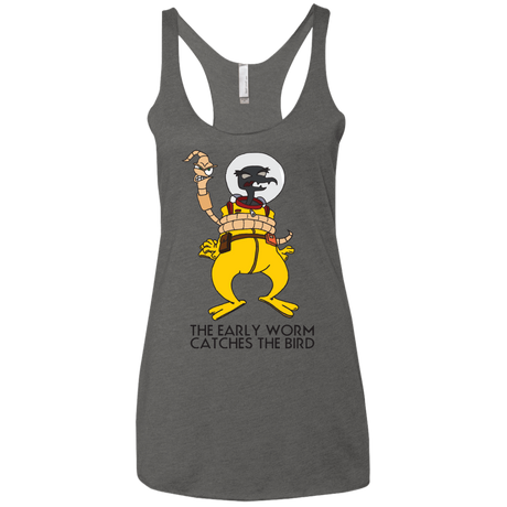 T-Shirts Premium Heather / X-Small The Early Worm Catches The Bird Women's Triblend Racerback Tank