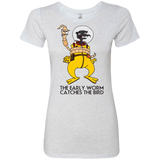 T-Shirts Heather White / Small The Early Worm Catches The Bird Women's Triblend T-Shirt