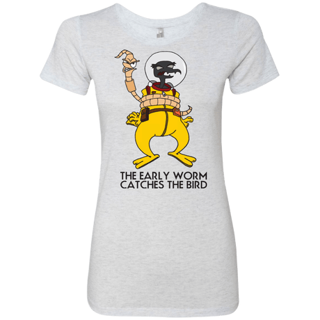 T-Shirts Heather White / Small The Early Worm Catches The Bird Women's Triblend T-Shirt