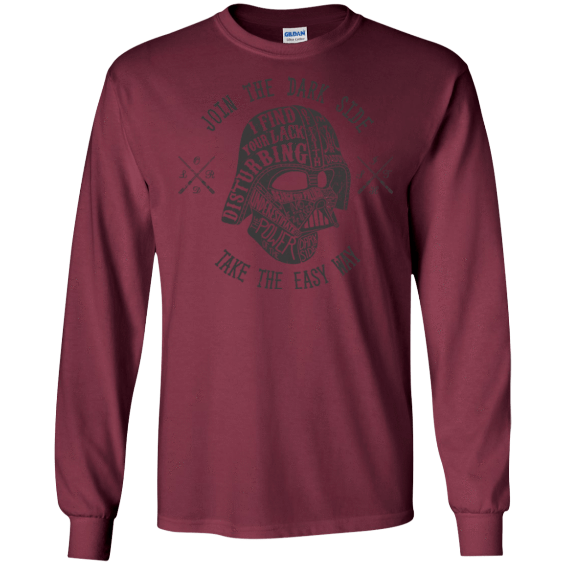 T-Shirts Maroon / S The Easy Way Men's Long Sleeve T-Shirt