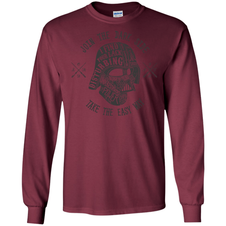 T-Shirts Maroon / S The Easy Way Men's Long Sleeve T-Shirt