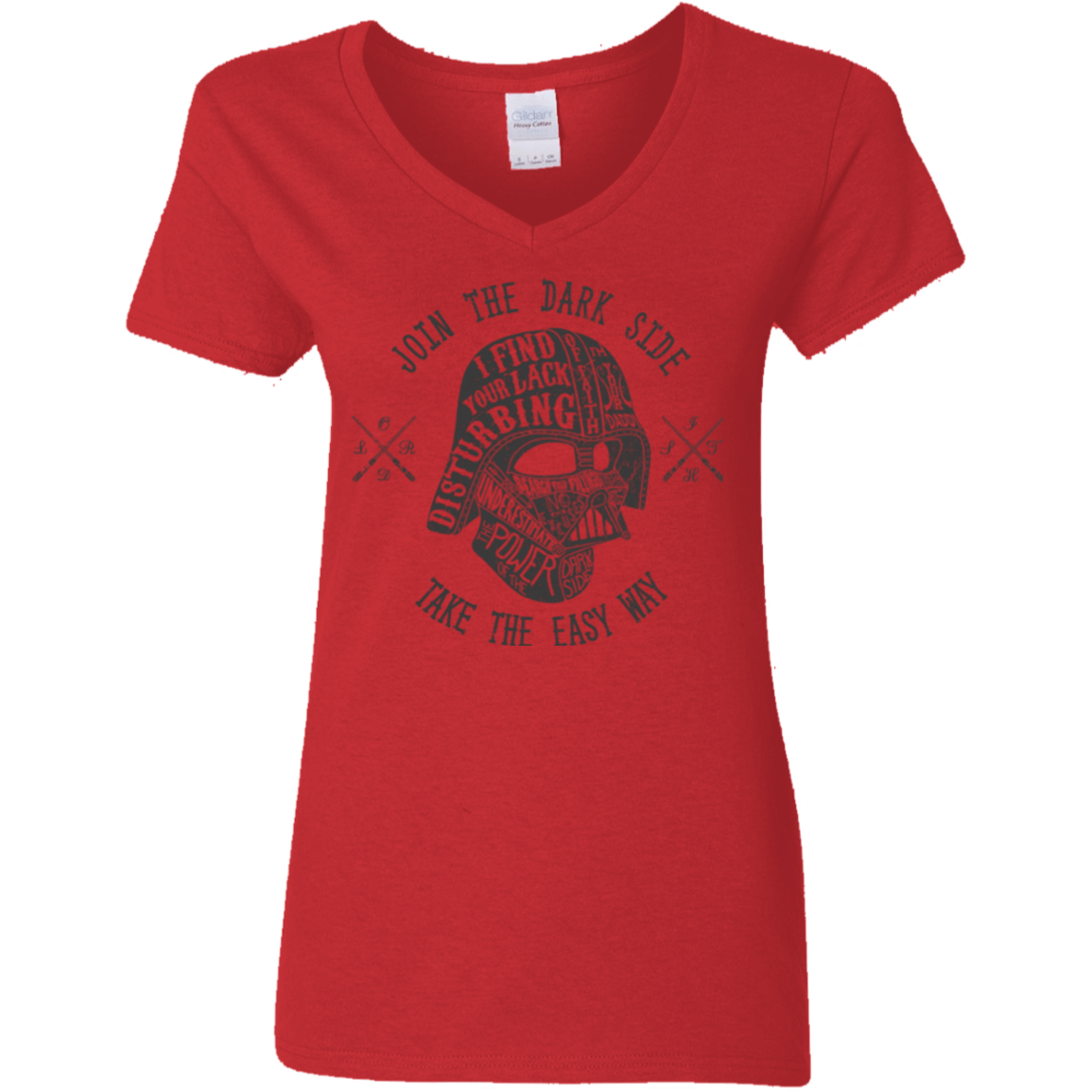 T-Shirts Red / S The Easy Way Women's V-Neck T-Shirt