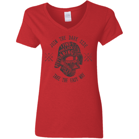 T-Shirts Red / S The Easy Way Women's V-Neck T-Shirt