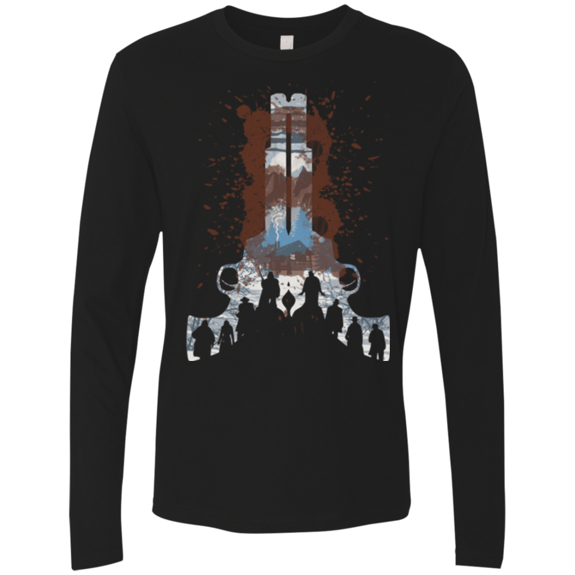 T-Shirts Black / Small The Eight Men's Premium Long Sleeve