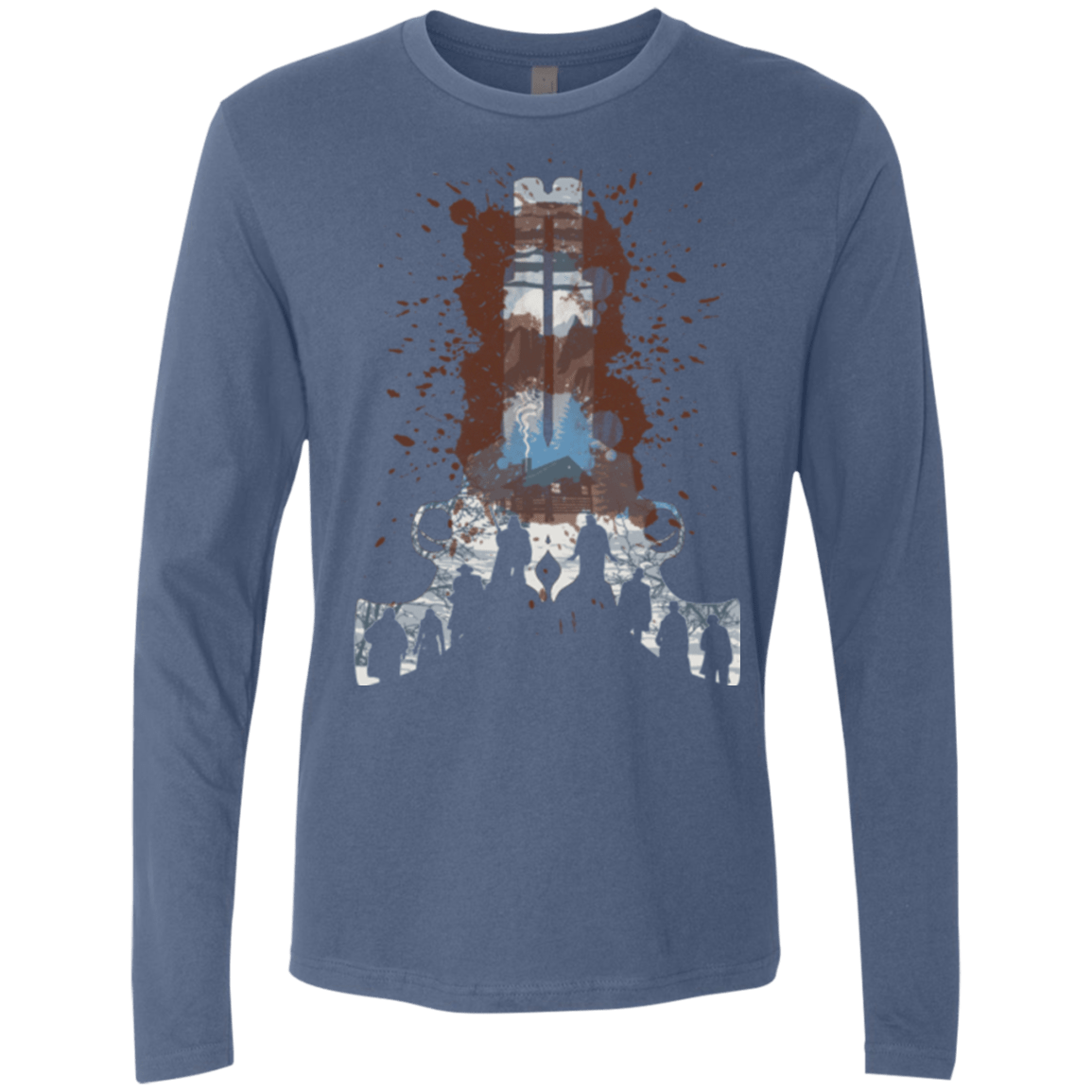 T-Shirts Indigo / Small The Eight Men's Premium Long Sleeve