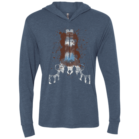 T-Shirts Indigo / X-Small The Eight Triblend Long Sleeve Hoodie Tee