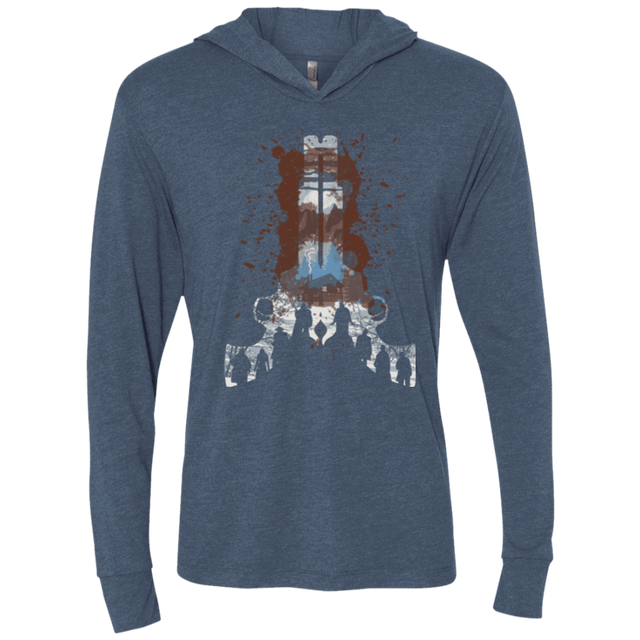 T-Shirts Indigo / X-Small The Eight Triblend Long Sleeve Hoodie Tee