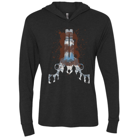 T-Shirts Vintage Black / X-Small The Eight Triblend Long Sleeve Hoodie Tee