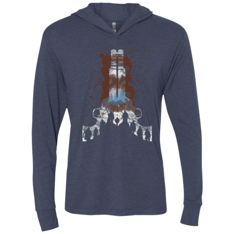 T-Shirts Vintage Navy / X-Small The Eight Triblend Long Sleeve Hoodie Tee