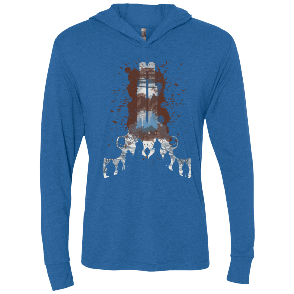 T-Shirts Vintage Royal / X-Small The Eight Triblend Long Sleeve Hoodie Tee