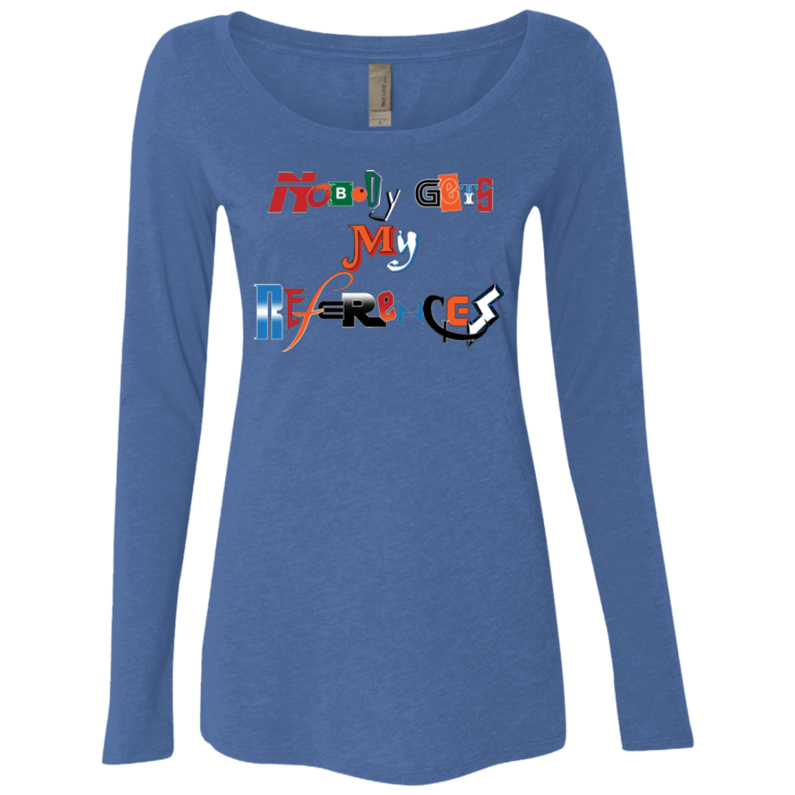 T-Shirts Vintage Royal / Small The Enigma of a Fan Women's Triblend Long Sleeve Shirt