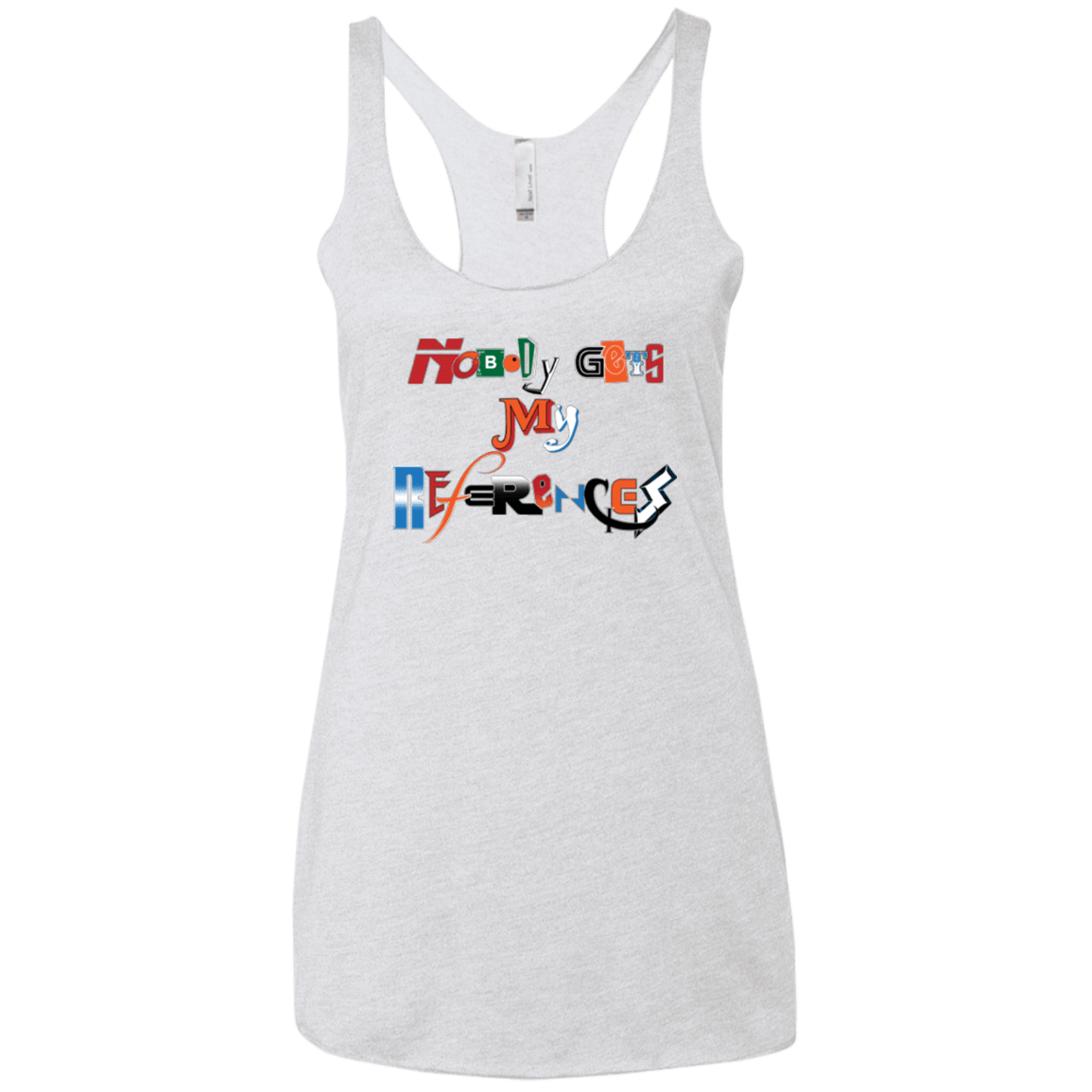 T-Shirts Heather White / X-Small The Enigma of a Fan Women's Triblend Racerback Tank