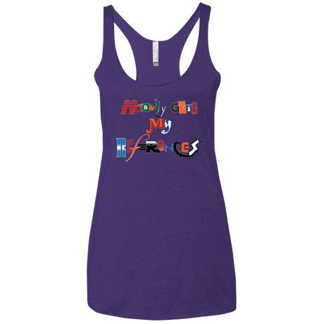 T-Shirts Purple / X-Small The Enigma of a Fan Women's Triblend Racerback Tank