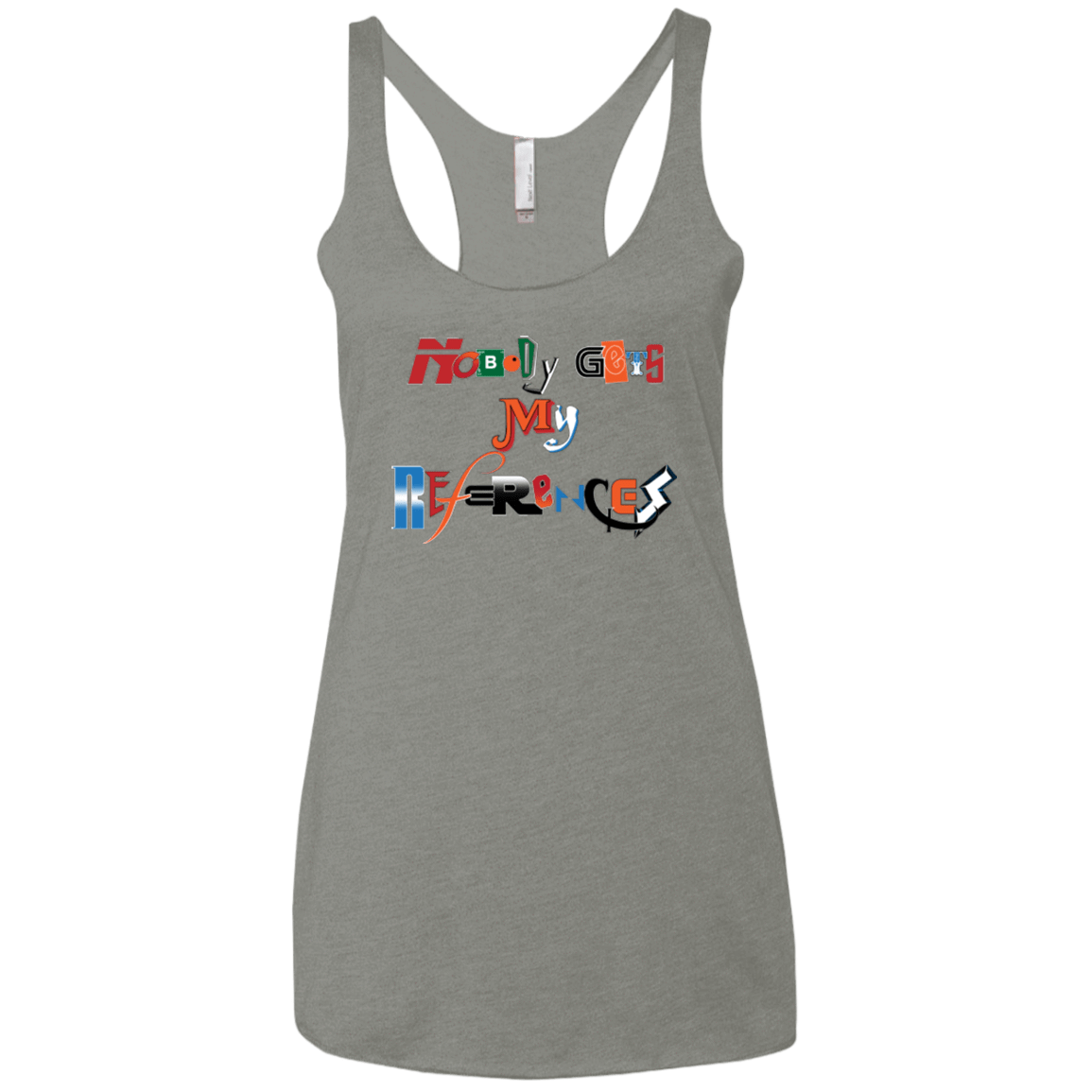 T-Shirts Venetian Grey / X-Small The Enigma of a Fan Women's Triblend Racerback Tank