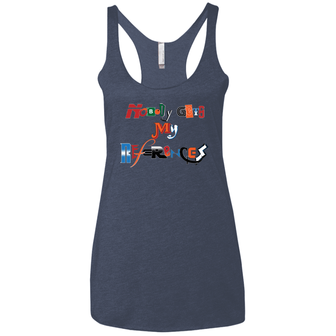 T-Shirts Vintage Navy / X-Small The Enigma of a Fan Women's Triblend Racerback Tank