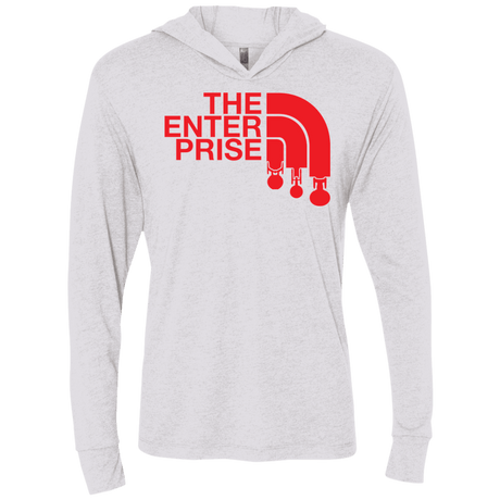 T-Shirts Heather White / X-Small The Enterprise Triblend Long Sleeve Hoodie Tee