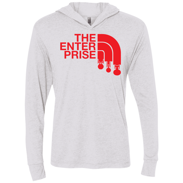 T-Shirts Heather White / X-Small The Enterprise Triblend Long Sleeve Hoodie Tee