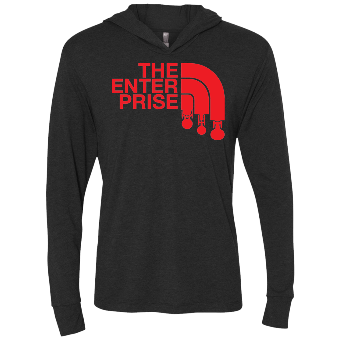 T-Shirts Vintage Black / X-Small The Enterprise Triblend Long Sleeve Hoodie Tee