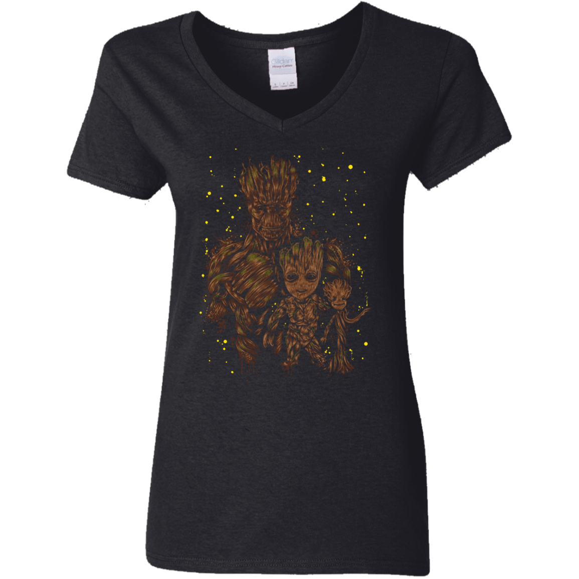 The evolution of Groot Women's V-Neck T-Shirt