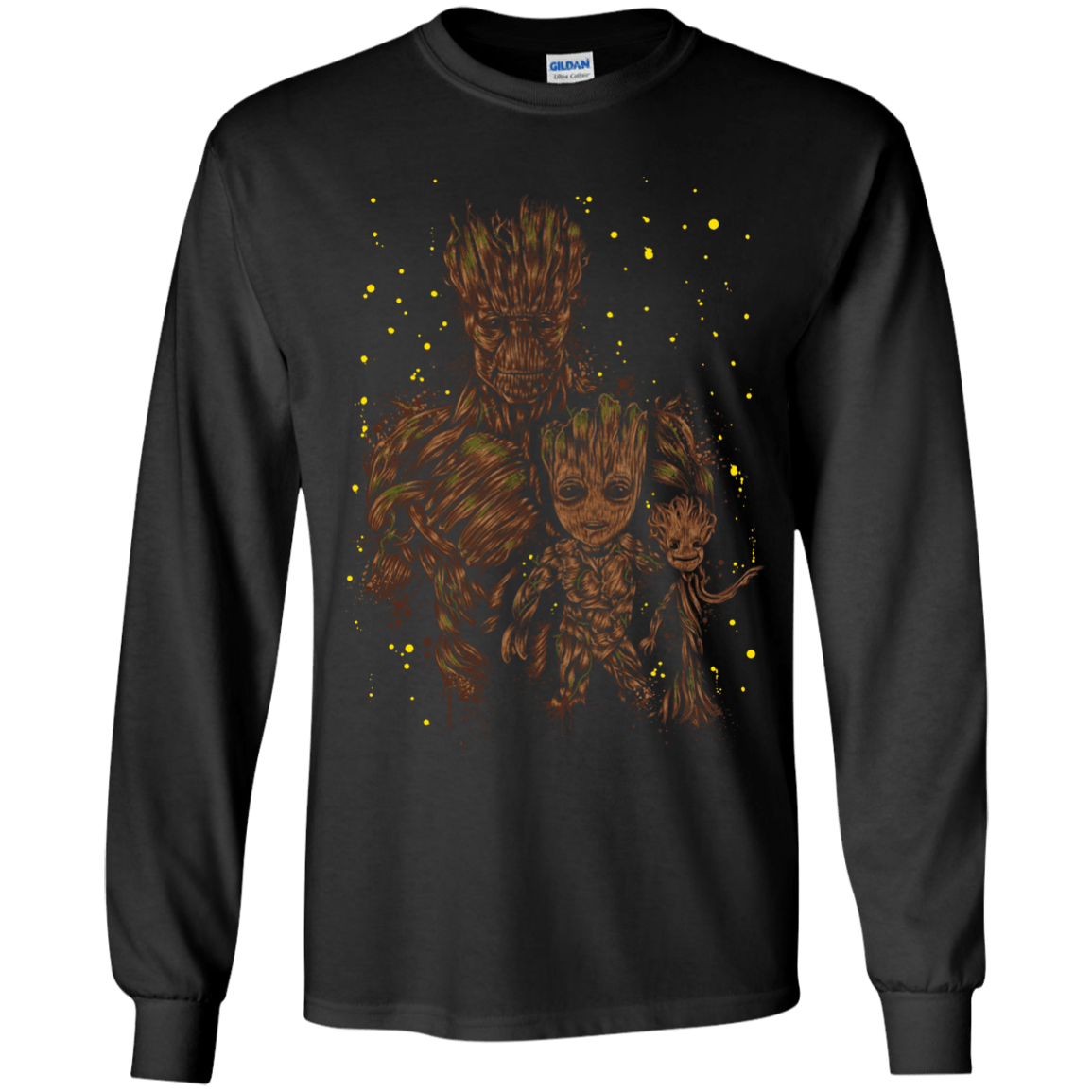 The evolution of Groot Youth Long Sleeve T-Shirt