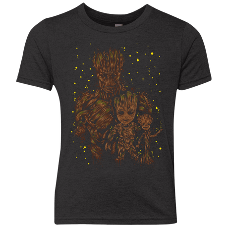 T-Shirts Vintage Black / YXS The evolution of Groot Youth Triblend T-Shirt