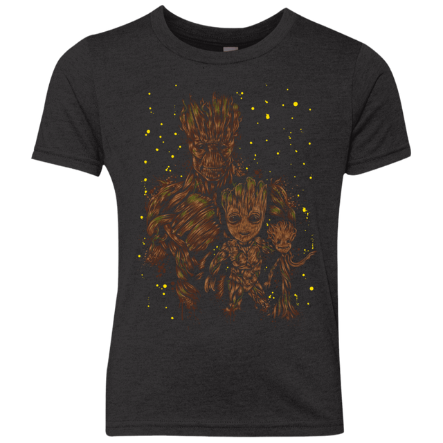 T-Shirts Vintage Black / YXS The evolution of Groot Youth Triblend T-Shirt