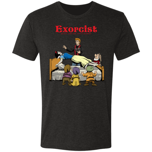 T-Shirts Vintage Black / S The Exorcist and Seven Dwarfs Men's Triblend T-Shirt