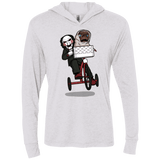 T-Shirts Heather White / X-Small The Extra Terrifying Triblend Long Sleeve Hoodie Tee