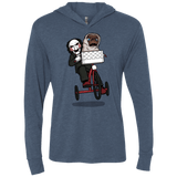 T-Shirts Indigo / X-Small The Extra Terrifying Triblend Long Sleeve Hoodie Tee