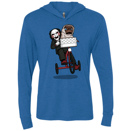 T-Shirts Vintage Royal / X-Small The Extra Terrifying Triblend Long Sleeve Hoodie Tee