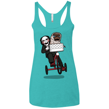 T-Shirts Tahiti Blue / X-Small The Extra Terrifying Women's Triblend Racerback Tank