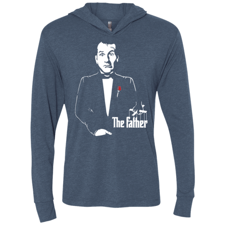 T-Shirts Indigo / X-Small The Father Triblend Long Sleeve Hoodie Tee
