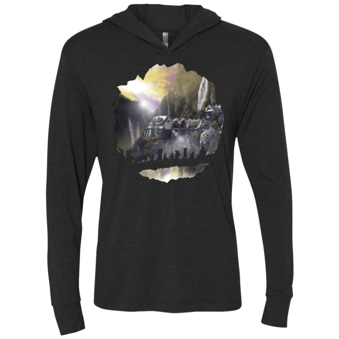 T-Shirts Vintage Black / X-Small The Fellowship Triblend Long Sleeve Hoodie Tee