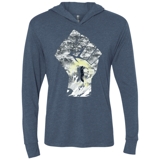 T-Shirts Indigo / X-Small The Fighters Triblend Long Sleeve Hoodie Tee