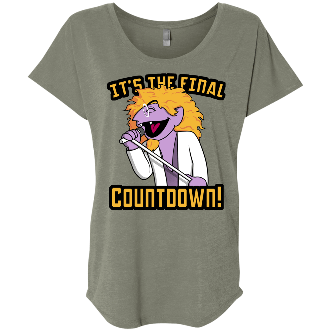 T-Shirts Venetian Grey / X-Small The Final Countdown Triblend Dolman Sleeve