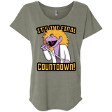 T-Shirts Venetian Grey / X-Small The Final Countdown Triblend Dolman Sleeve