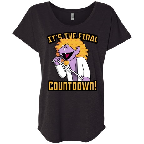 T-Shirts Vintage Black / X-Small The Final Countdown Triblend Dolman Sleeve