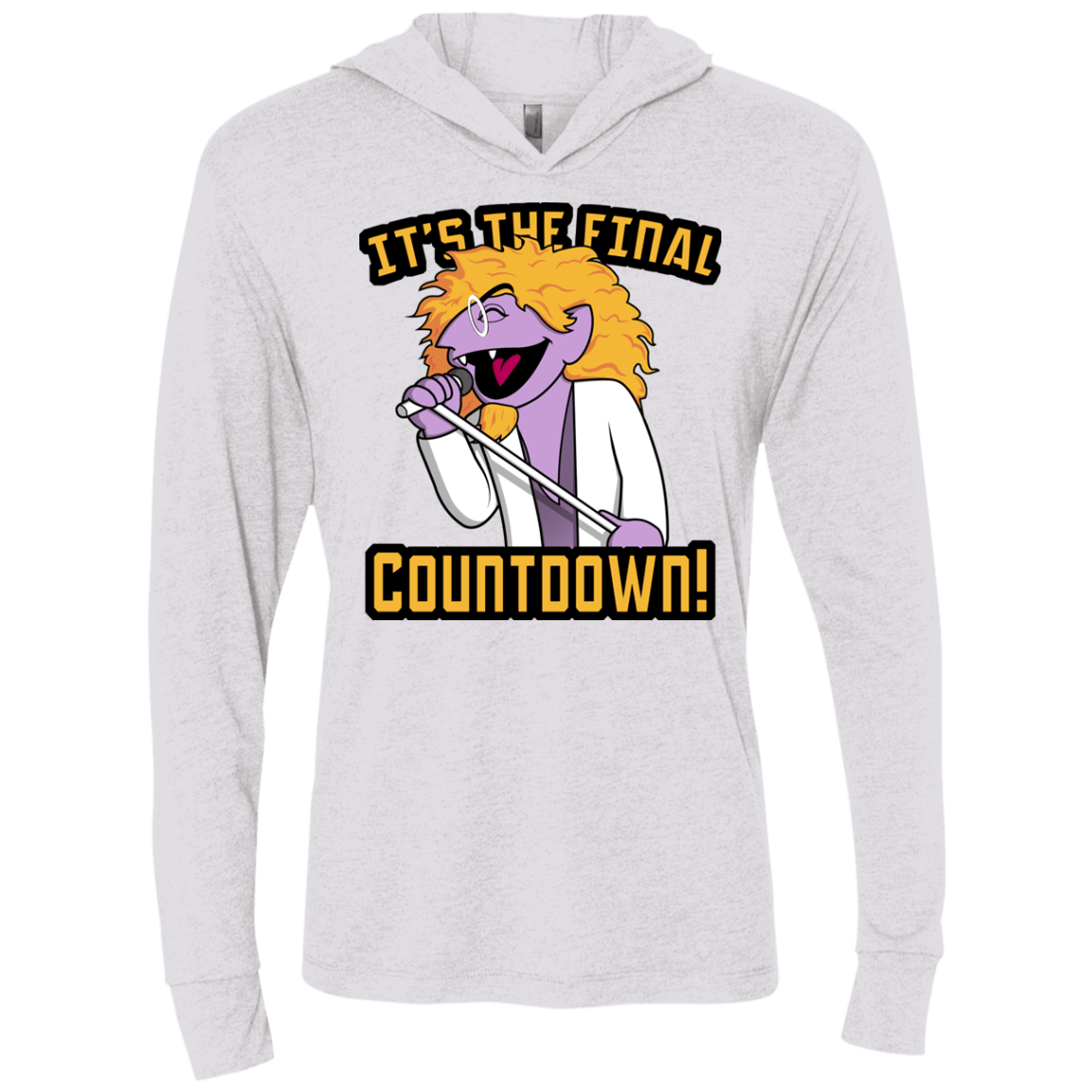 The Final Countdown Triblend Long Sleeve Hoodie Tee