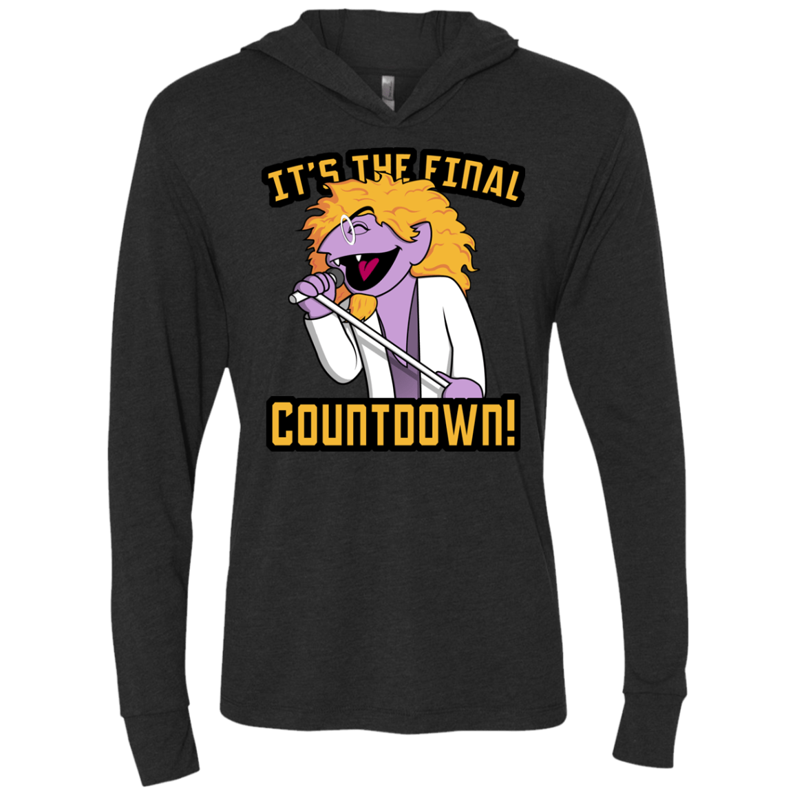 The Final Countdown Triblend Long Sleeve Hoodie Tee