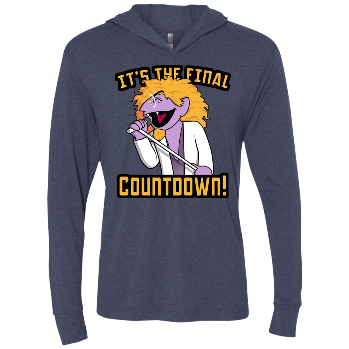The Final Countdown Triblend Long Sleeve Hoodie Tee