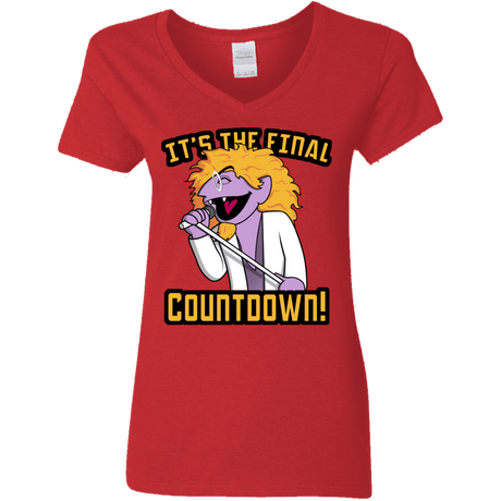 T-Shirts Red / S The Final Countdown Women's V-Neck T-Shirt