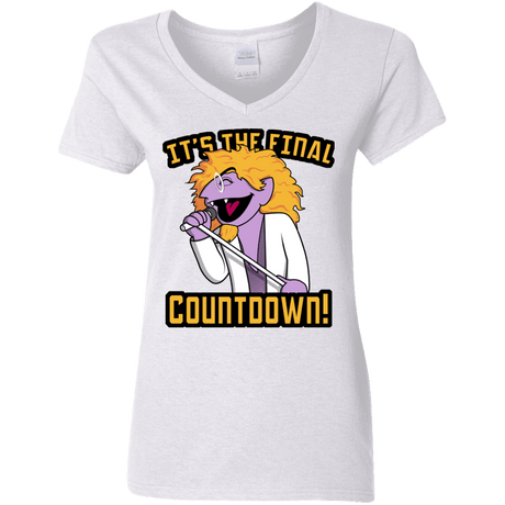 T-Shirts White / S The Final Countdown Women's V-Neck T-Shirt