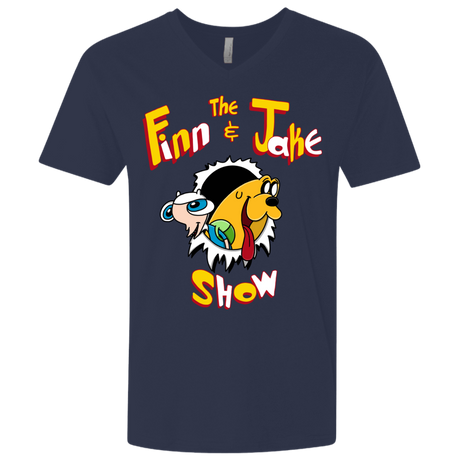 T-Shirts Midnight Navy / X-Small The Finn and Jake Show Men's Premium V-Neck